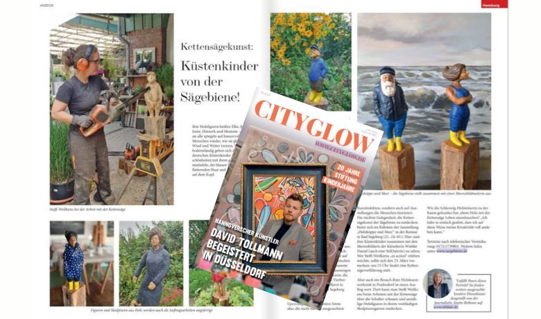 Steffie Weilkiens alias die Sägebiene in der Märzausgabe der City Glow